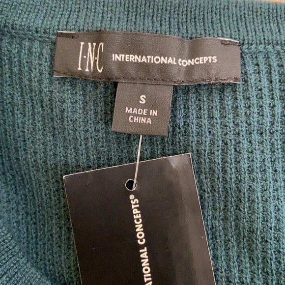 INC Waffle-Knit Side-Zip Tunic Sweater - Picture 4 of 6